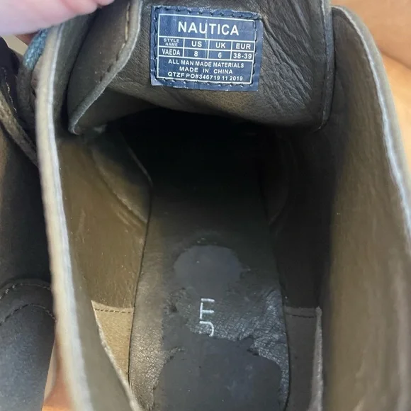 NAUTICA Gray / dark green Wedge Ankle Boots, size 8. - Picture 10 of 13